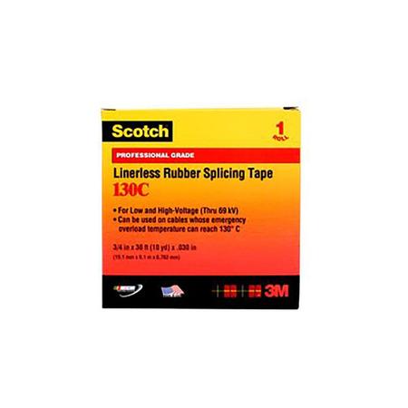 3M Scotch Linerless Rubber Splicing Tape 130C, 2 in x 30 ft 80610833768